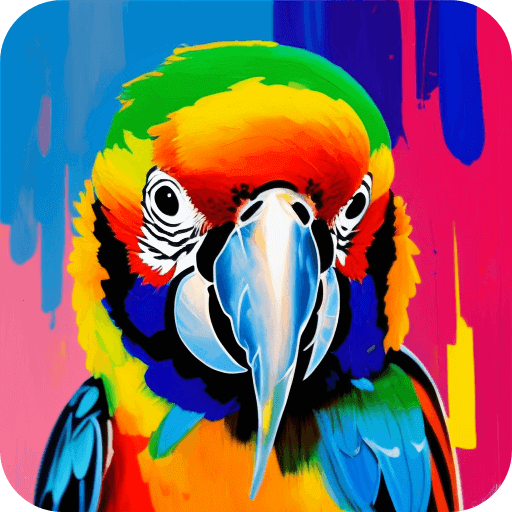 A painting of a parrot
